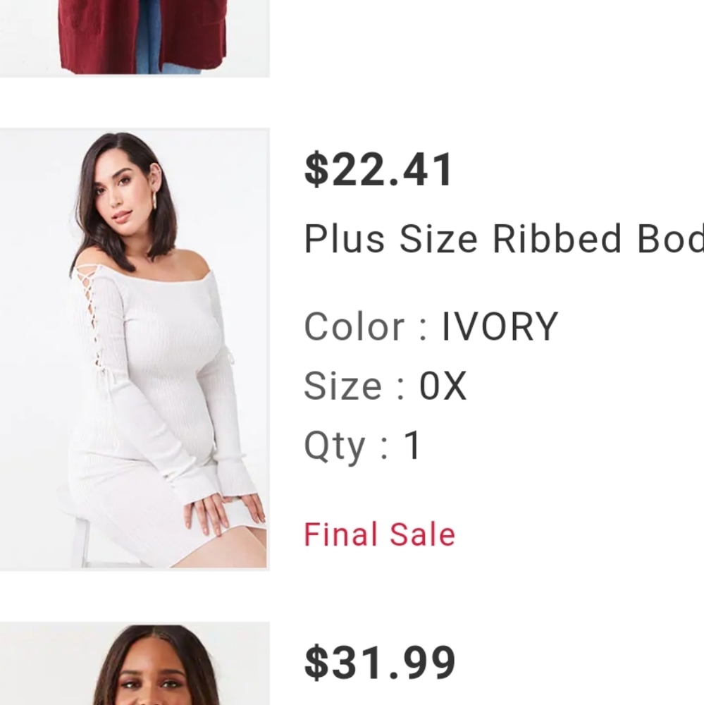 Plus Size Ribbed Bodycon Dress